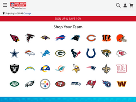 'nflshop.com' screenshot