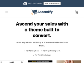 Ascendify Shopify Theme website screenshot