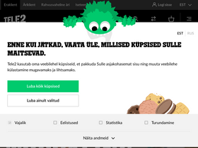 'tele2.ee' screenshot