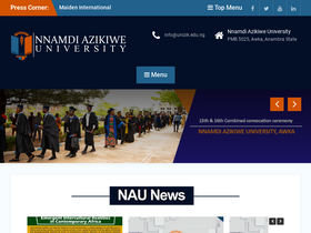 'unizik.edu.ng' screenshot