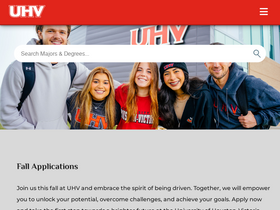 'uhv.edu' screenshot