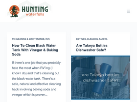'huntingwaterfalls.com' screenshot