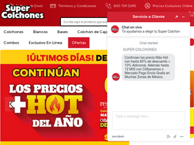 'supercolchones.com.mx' screenshot