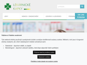 'lekarnickekapky.cz' screenshot