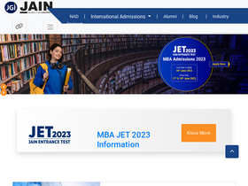 'jainuniversity.ac.in' screenshot