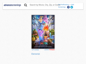 'advancescreenings.com' screenshot