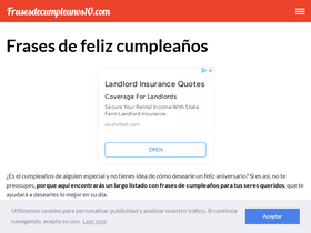 'frasesdecumpleanos10.com' screenshot