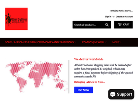 africantraditionalwear.co.za homepage screenshot