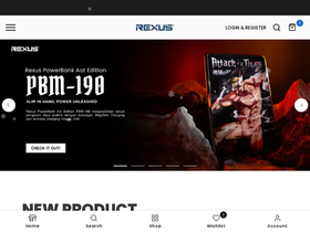 Rexus homepage screenshot