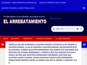 'elarrebatamiento.com' screenshot