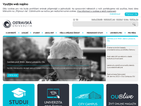'student.osu.cz' screenshot