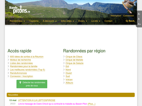 'randopitons.re' screenshot