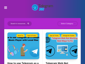 'telegram360.net' screenshot