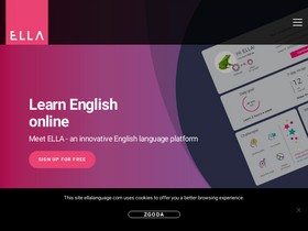 'ellalanguage.com' screenshot