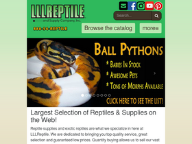 'lllreptile.com' screenshot