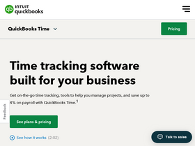 'tsheets.com' screenshot