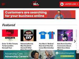 '987theshark.com' screenshot