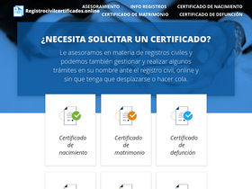 'registrocivilcertificados.online' screenshot
