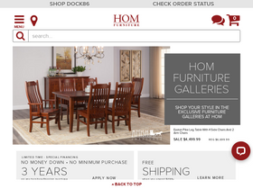 'homfurniture.com' screenshot