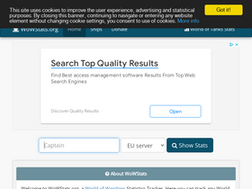 'wowstats.org' screenshot