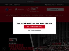 'milwaukeetool.com.au' screenshot