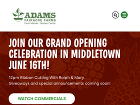 'adamsfarms.com' screenshot