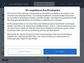 'alleantworten.de' screenshot