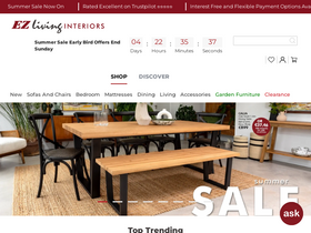 'ezliving-interiors.ie' screenshot
