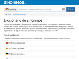 'sinonimos.es' screenshot