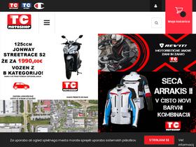 'tc-motoshop.si' screenshot