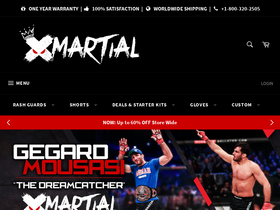'xmartial.com' screenshot