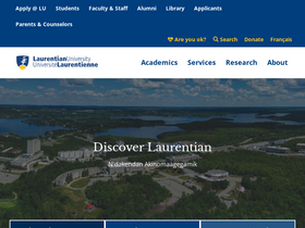 'laurentian.ca' screenshot