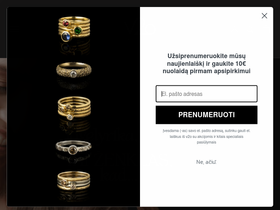 v2o aukštoji juvelyrika website screenshot