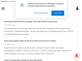 'healthnews.pt' screenshot