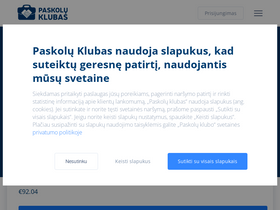 'paskoluklubas.lt' screenshot