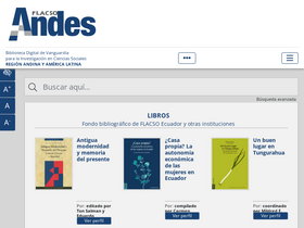 'flacsoandes.edu.ec' screenshot