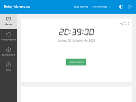 'reloj-alarma.es' screenshot