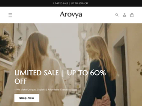 Arovya homepage screenshot