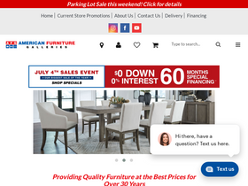 'americanfurnituregalleries.net' screenshot