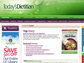 'todaysdietitian.com' screenshot