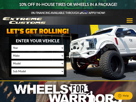 'extremecustoms.com' screenshot