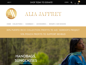 aliajaffrey.com homepage screenshot