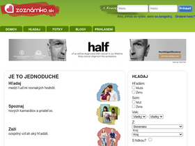 'zoznamko.sk' screenshot