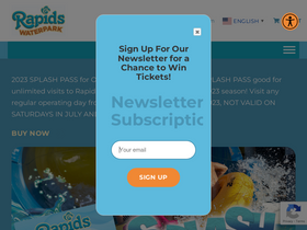 'rapidswaterpark.com' screenshot