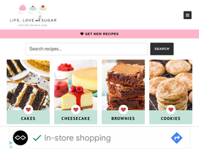 'lifeloveandsugar.com' screenshot
