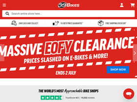 '99bikes.com.au' screenshot