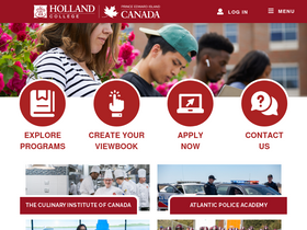 'hollandcollege.com' screenshot