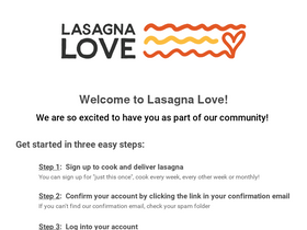 'lasagnaloveportal.org' screenshot