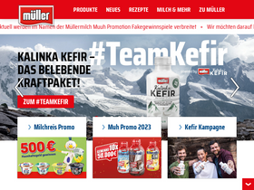 'muellermilch.de' screenshot