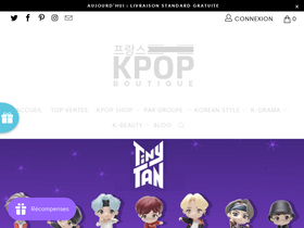 Boutique Kpop website screenshot